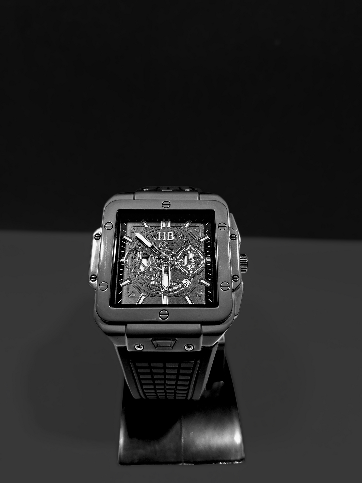 luxury watch on with black background
