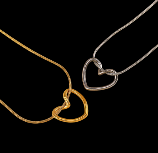 Heart-Shaped Pendant Necklaces – Gold and Silver Options